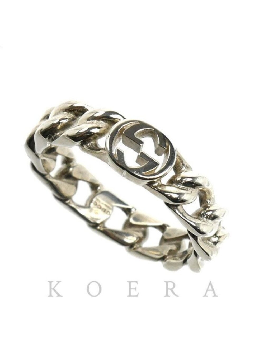 Gucci 925 Sterling Silver Interlocking Ring